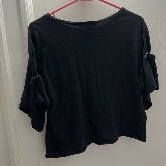 Graphic Print Cropped Rocker Tee - Picture 7 of 7